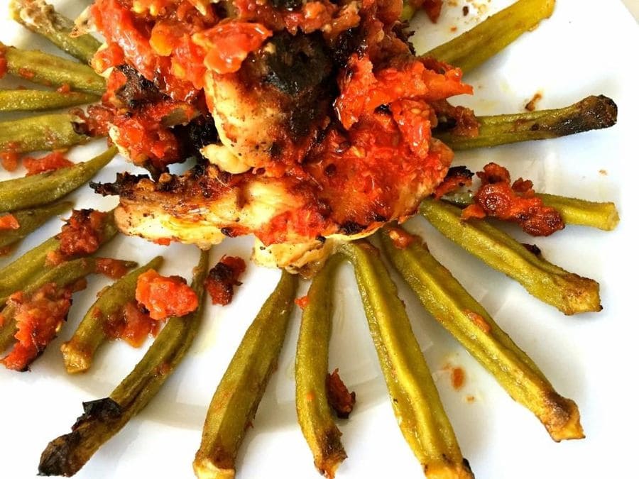 bams with mashed potatoes and tomato sauce from Greek Cooking Class from Two Minutes Angie